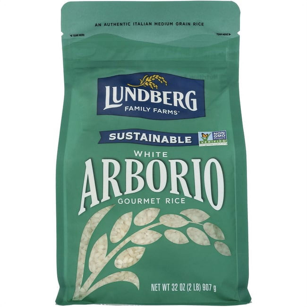 Gourmet Rice Lundberg Family Farms White Arborio Gourmet Rice - Sustainable 32 oz ...