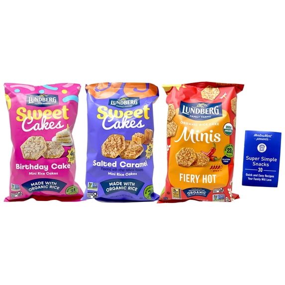 Mini Rice Birthday Cake Lundberg Mini Rice Cakes 3-Variety Pack | Birthday Cake, Salted Caramel ...