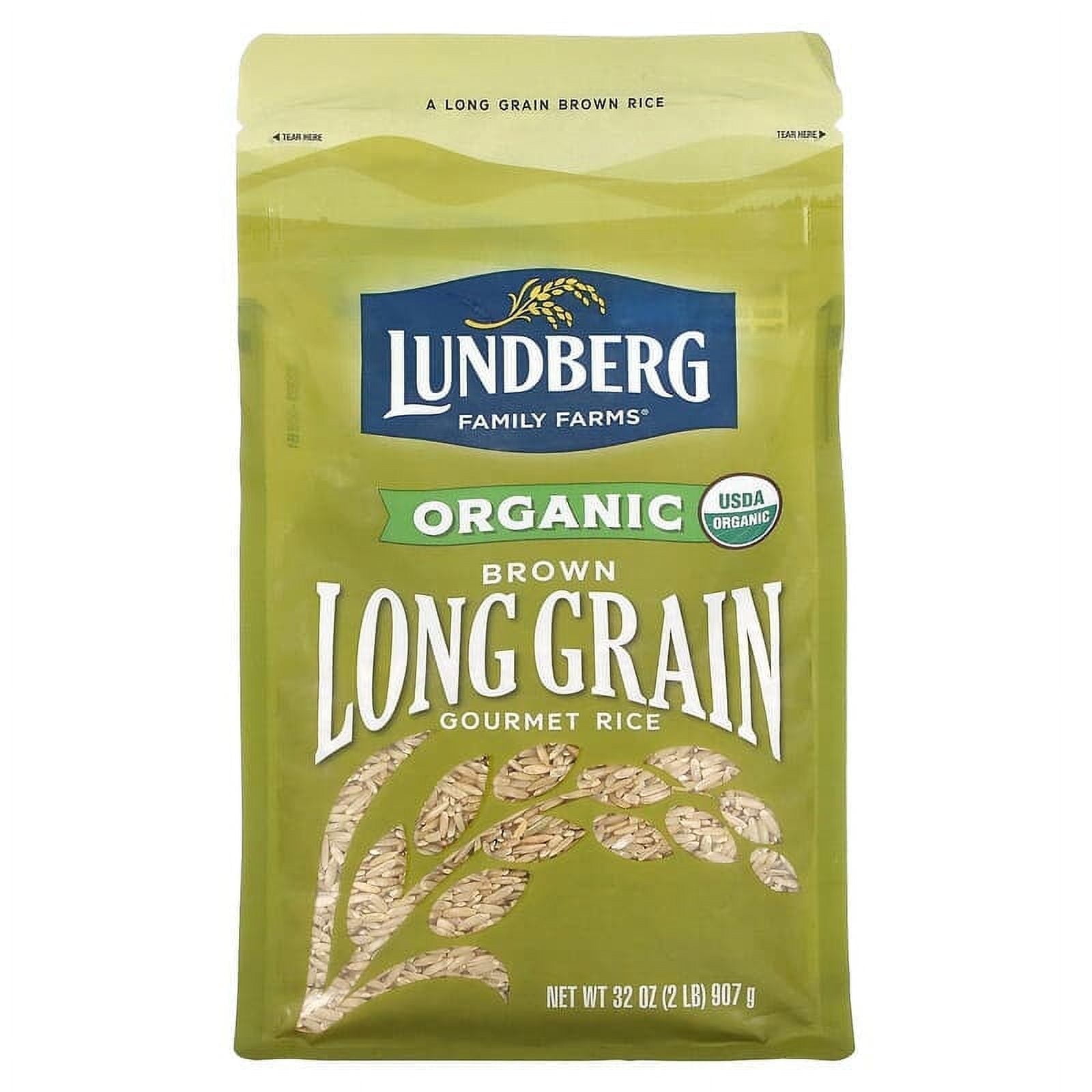 Lundberg, Organic Brown Long Grain Rice, 32 oz Pack of 3