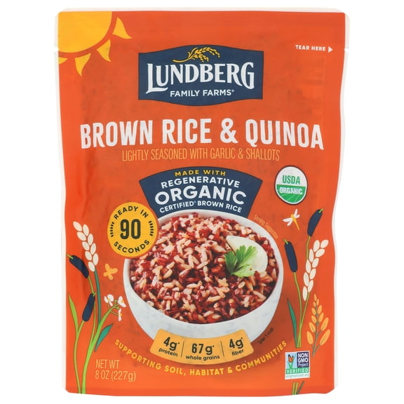 Lundberg Brown Rice & Quinoa, Ready to Heat, Organic - 8 oz