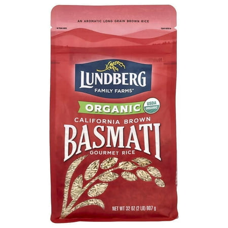 Lundberg, Organic California Brown Basmati Gourmet Rice, 2 lb Pack of 4