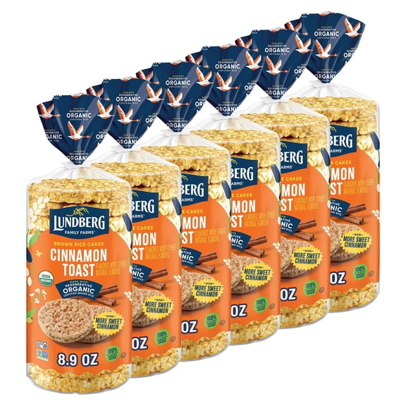 Lundberg Organic Cinnamon Toast Rice Cakes - 6ct, 8.9oz