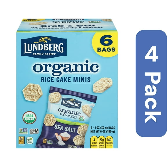 Lundberg Organic Mini Rice Cakes 6 oz (Pack Of 4)