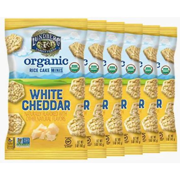 Lundberg Organic Rice Cake Minis - White Cheddar (6 Count)