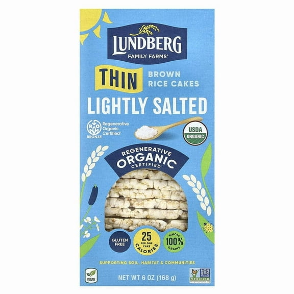 Lundberg Organic Thin Stackers Brown Rice Lightly Salted 5.9 oz.