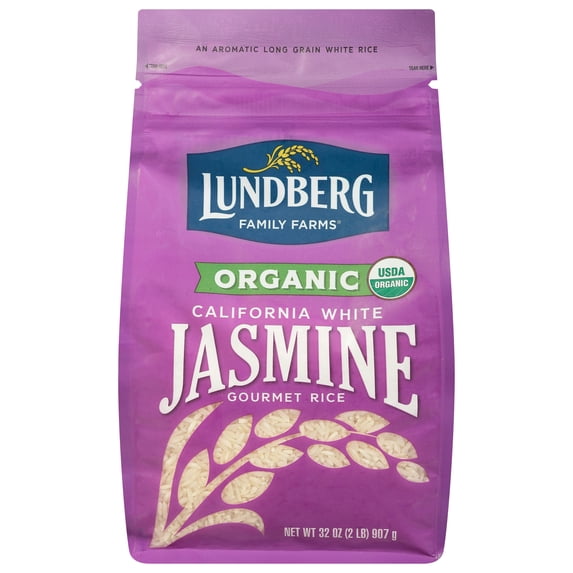 Lundberg Organic White Jasmine Rice 2 lb (Pack of 6)