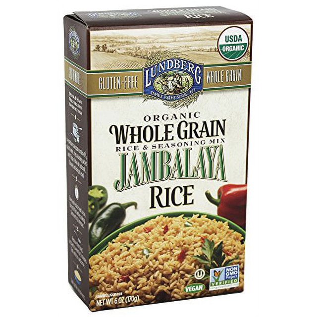 Lundberg Organic Whole Grain Rice & Seasoning Mix, Jambalaya, 6 Oz