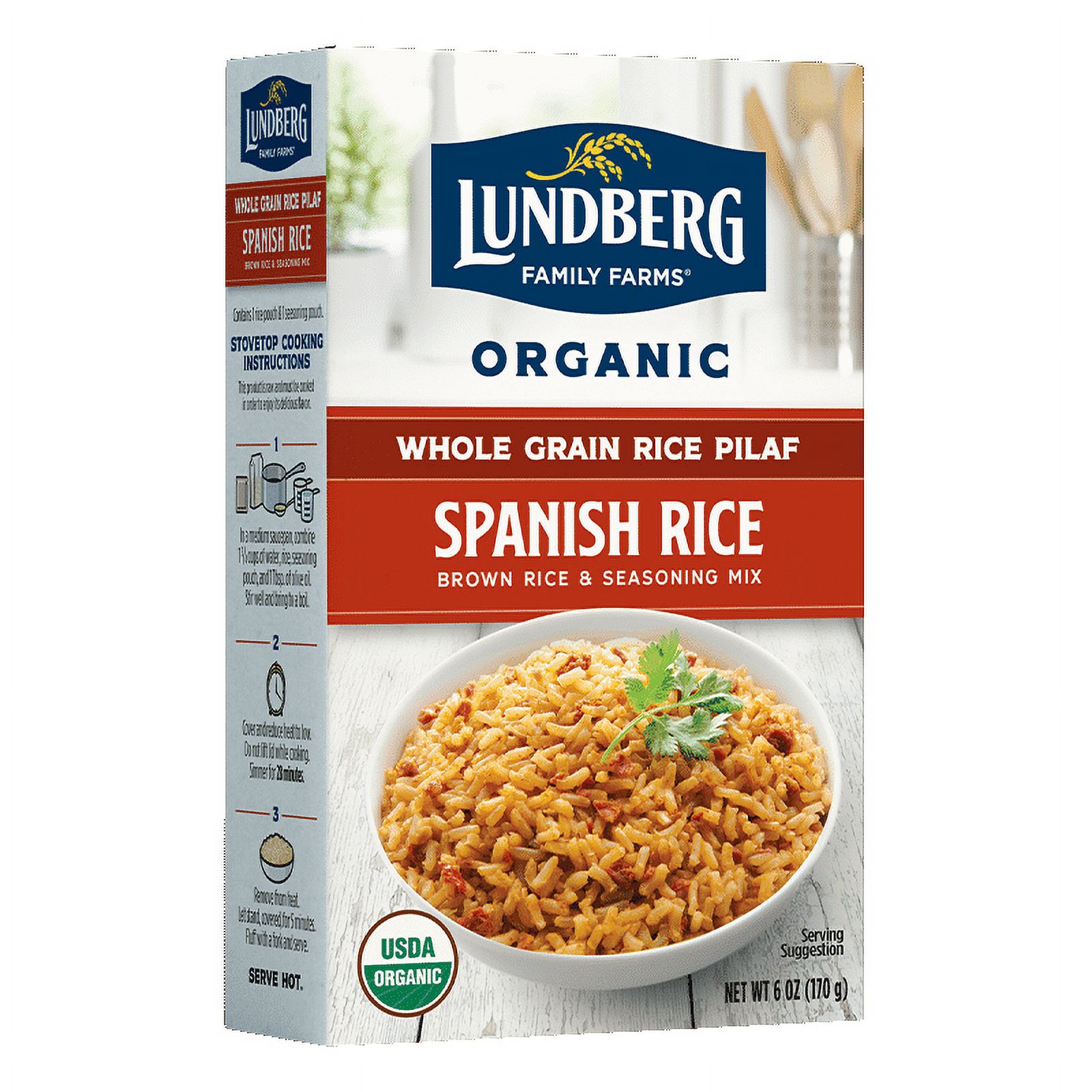 Lundberg Organic Whole Grain Spanish Rice 6 oz Pack of 2