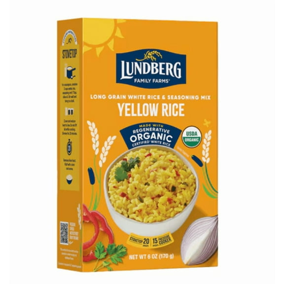 Lundberg Organic Whole Grain Yellow Rice 6 oz Pack of 2