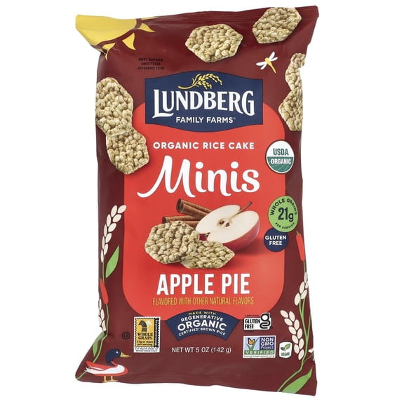 Lundberg Rice Cake Minis Organic Apple Pie -- 5 oz Pack of 4