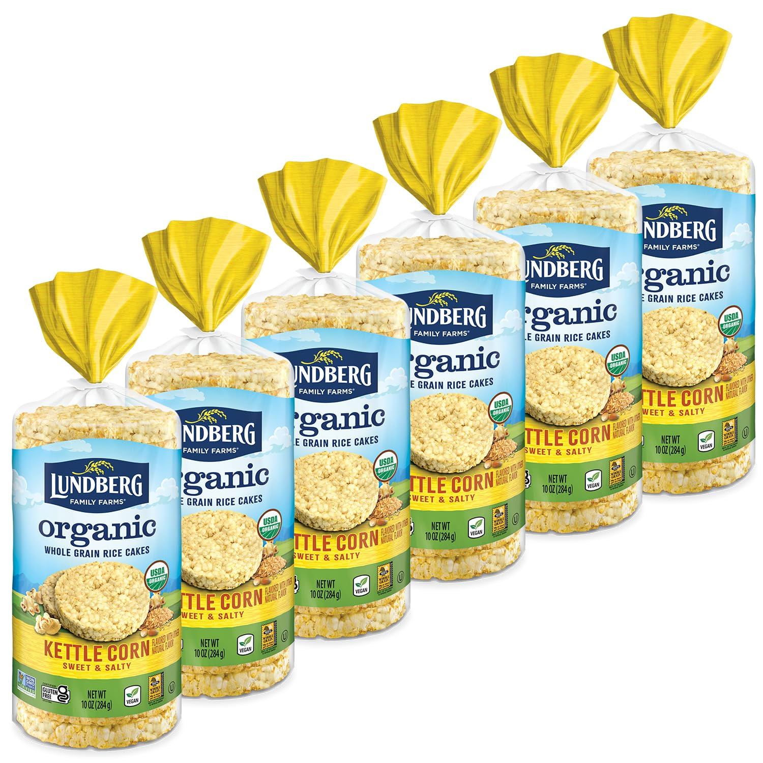 Lundberg Rice Cakes - CM31 Organic Whole Grain Kettle Corn Rice Cakes ...