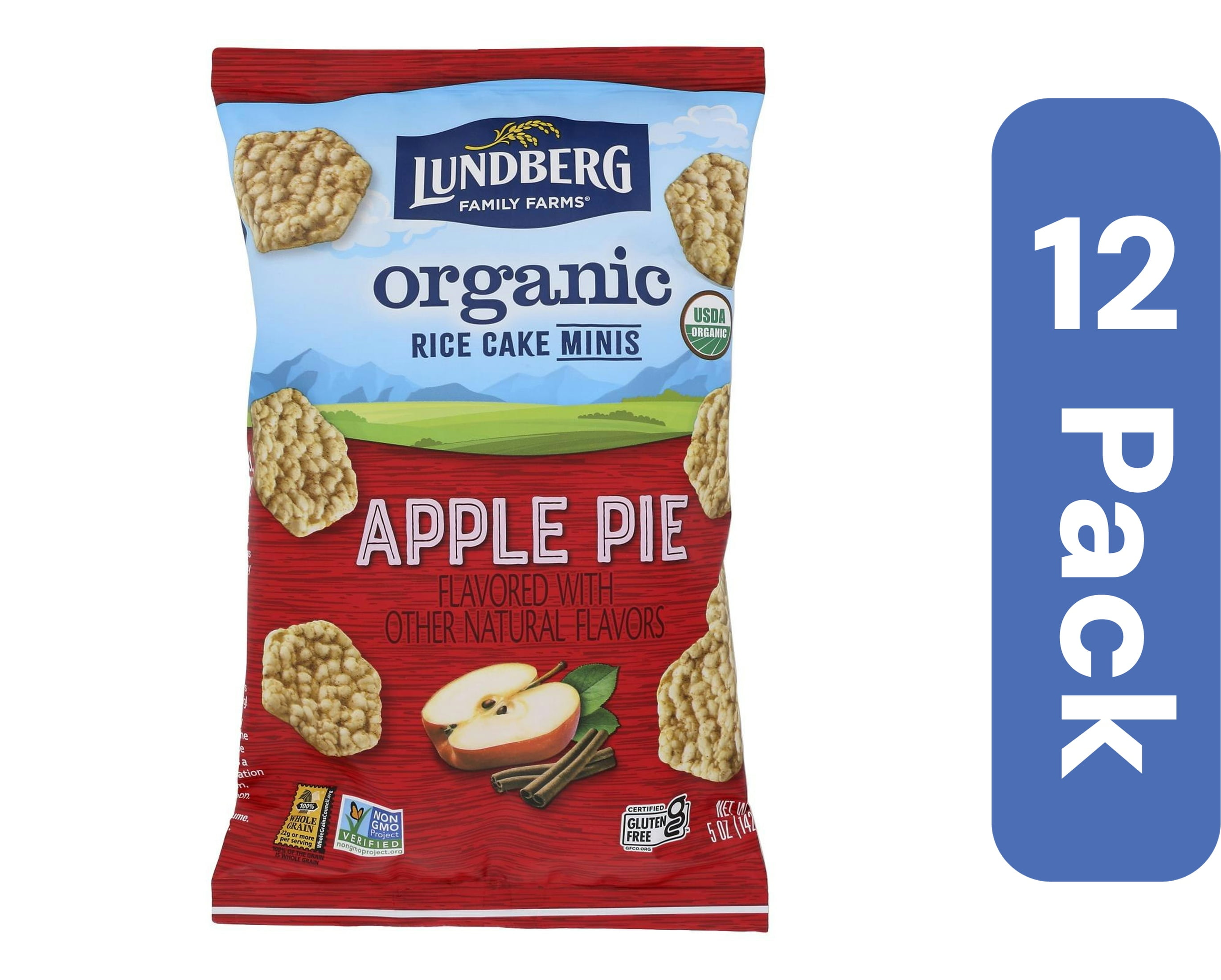 Lundberg Rice Cakes Mini Apple Organic 5 oz (Pack Of 12)