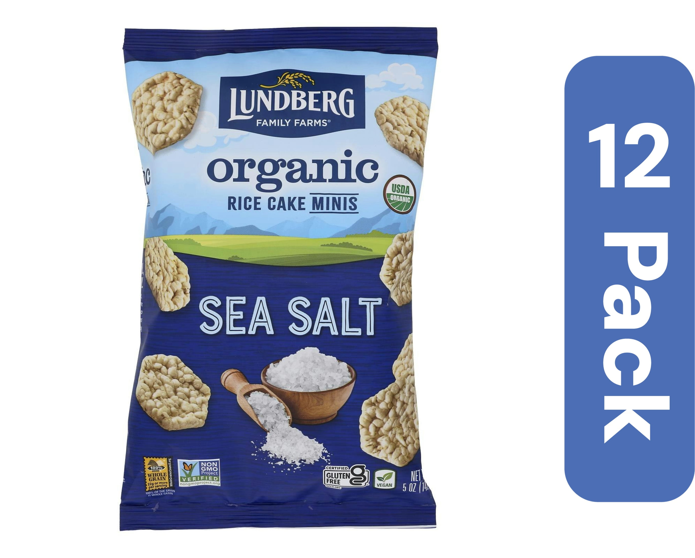 Lundberg Rice Cakes Mini Salt Organic 5 oz (Pack Of 12)