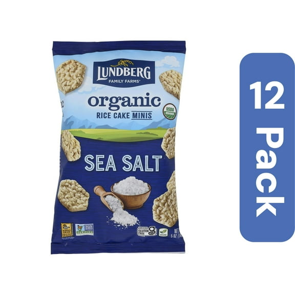Lundberg Rice Cakes Mini Salt Organic 5 oz (Pack Of 12)