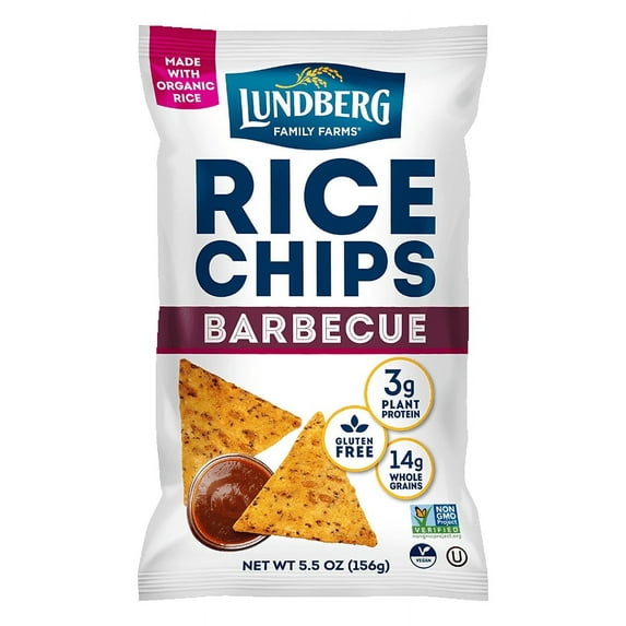 Lundberg Rice Chips Santa Fe Barbecue 5.5 oz Pack of 3