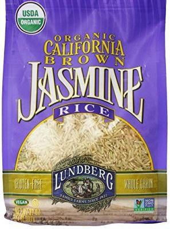 Lundberg Rice, Jasmine Brown, Organic, Gluten-Free-6 x 2 lb