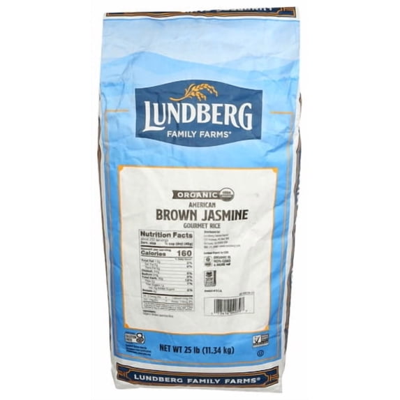 Lundberg Rice Jasmine Organic 25 Lb