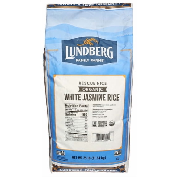 Lundberg Rice Rescue Whit Jasmine Organic 25 Lb