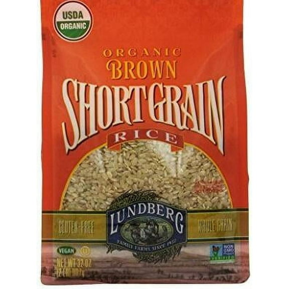 Lundberg Rice, Short Grain Brown, Organic, Gluten Free-6 x 2 lb