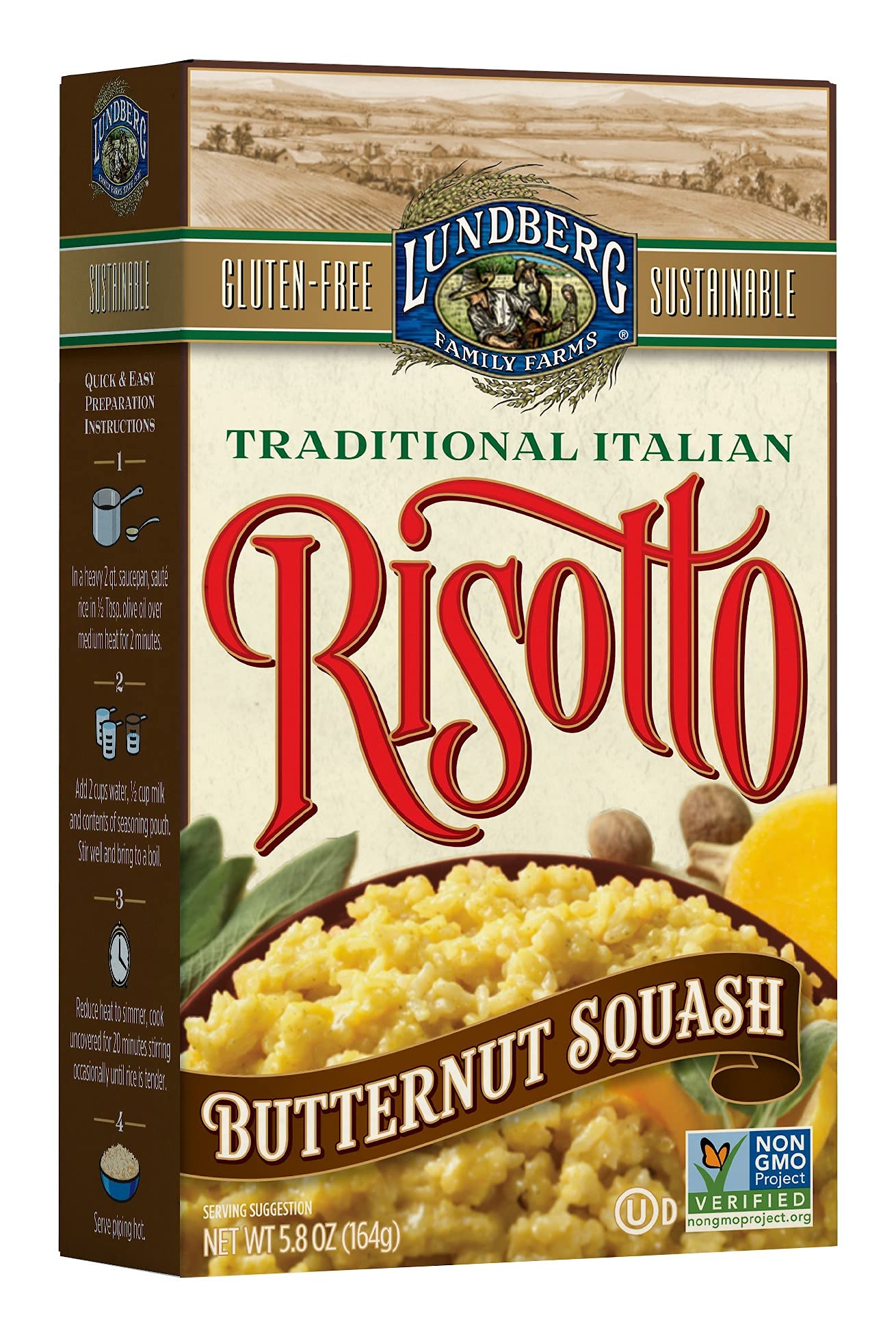 Lundberg Risotto, Butternut Squash, 5.8Oz, GlutenFree, NonGmo Project