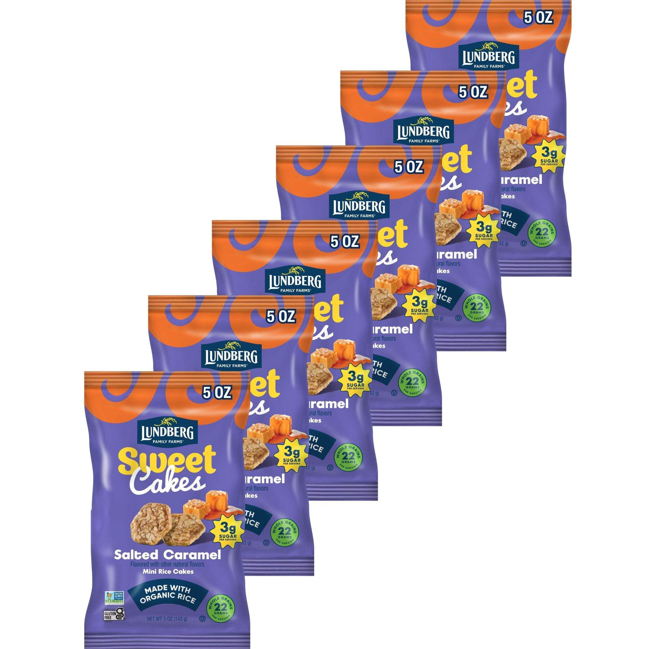 Lundberg Sweet Cakes, Salted Caramel - 6ct, 5oz