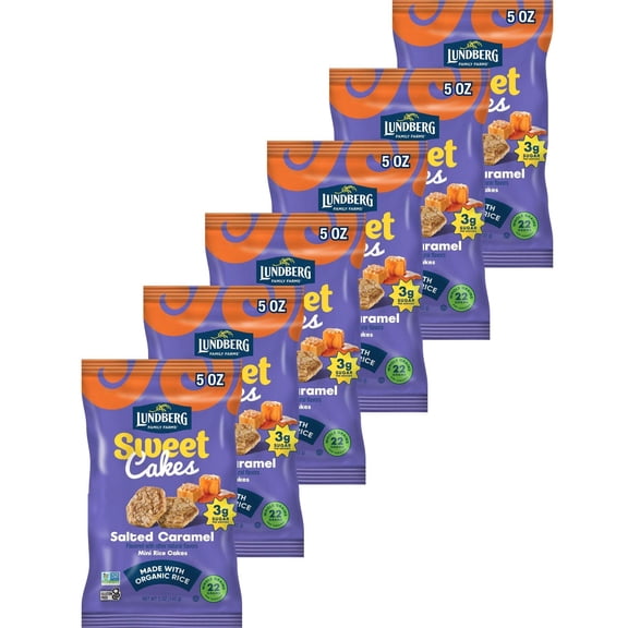 Lundberg Sweet Cakes, Salted Caramel - 6ct, 5oz