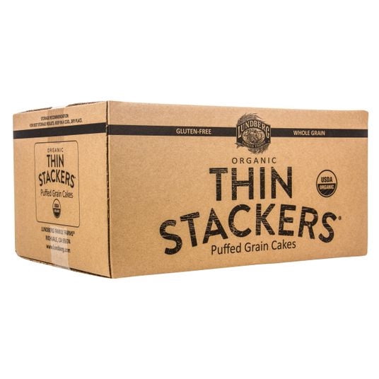 Lundberg Thin Stackers, Brown Rice, Organic Lightly Salted-6 x 6 oz