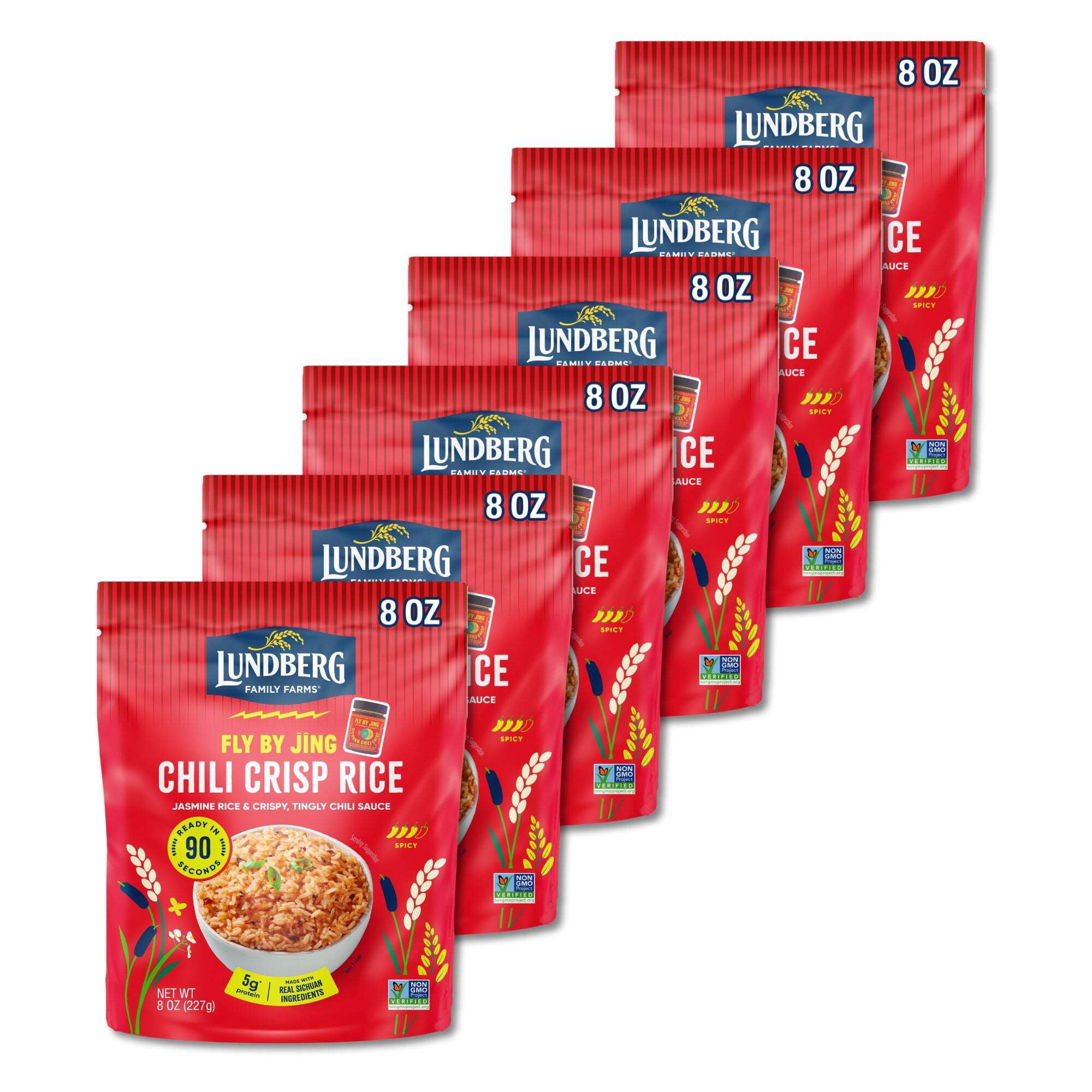 Lundberg Chili Crisp 90 Second Rice - 6ct, 8oz