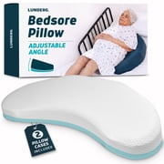 Lunderg Bedsore Pillow Positioning Wedge - With 2 Non-Slip Pillowcases & Adjustable Slope - Pressure Ulcer Cushion for Bed Sore Prevention - Stay on the Side and Stay off the Back