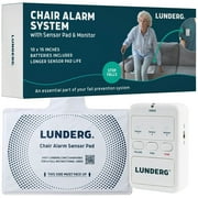 Lunderg Chair Alarm System - Wireless Chair Alarms and Fall Prevention for Elderly and Dementia Patients - Smart and Reliable Elderly Monitoring Kit for Caregiver - Perfect Compliment to Bed Alarm