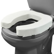 Lunderg Toilet Seat Riser for Seniors - Adds 2 inches. Universal Fit - (White)