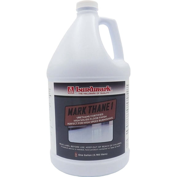 Lundmark Mark Thane I Urethane Fortified Acrylic Floor Finish - Water-Based Polyurethane - 1 Gal