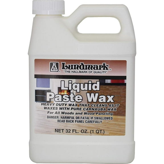 Lundmark Liquid Paste Wax with Carnauba Wax, 32-Ounce, 3208F32-6