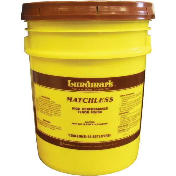 Lundmark Matchless High Performance Floor Finish - Stain Resistant - 5-Gallon — Residential Use, Standard Application