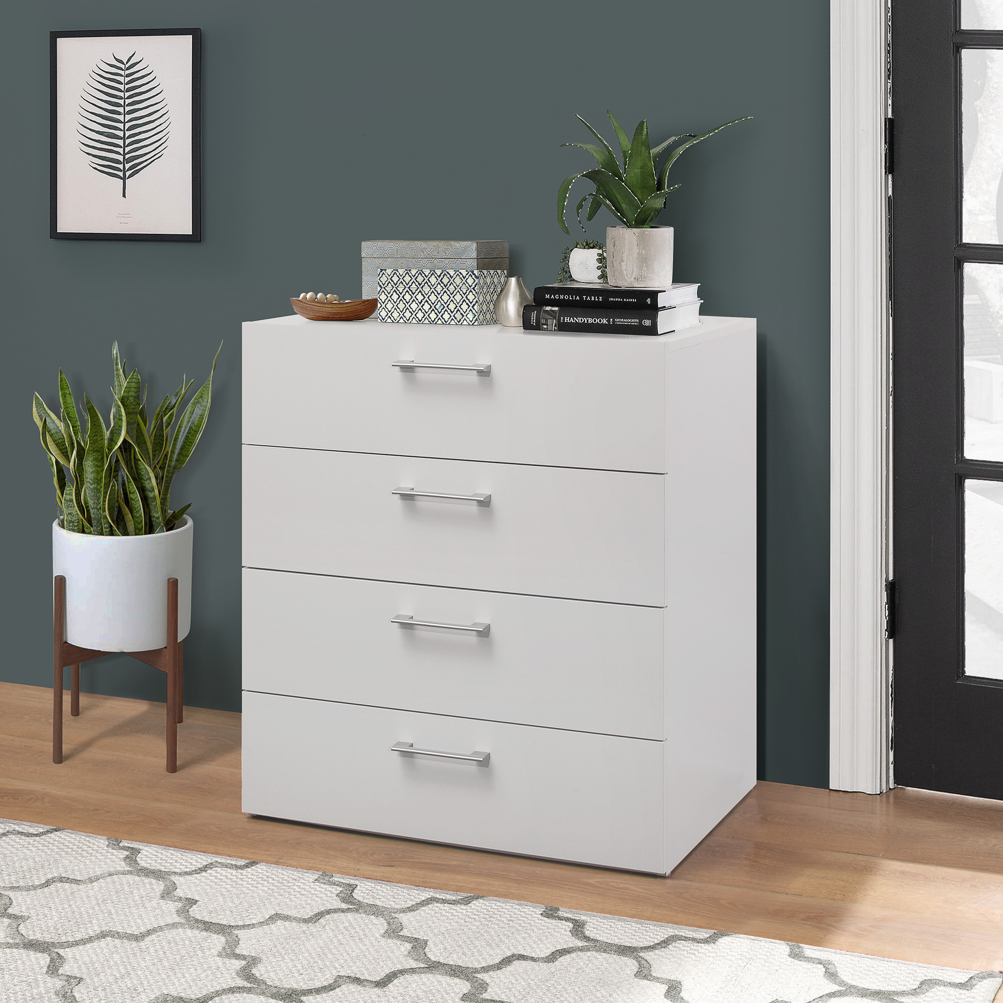 Lundy 4-Drawer Dresser, White, by Hillsdale Living Essentials - image 1 of 17