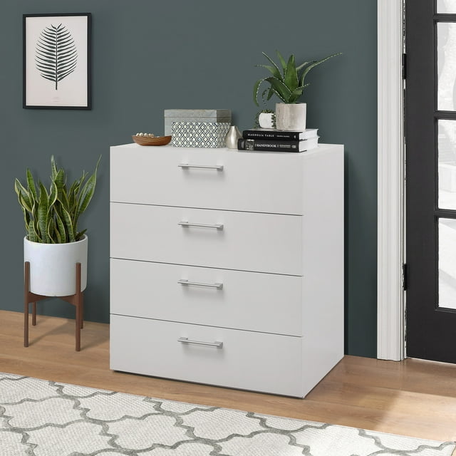 Lundy 4-Drawer Dresser, White, by Hillsdale Living Essentials