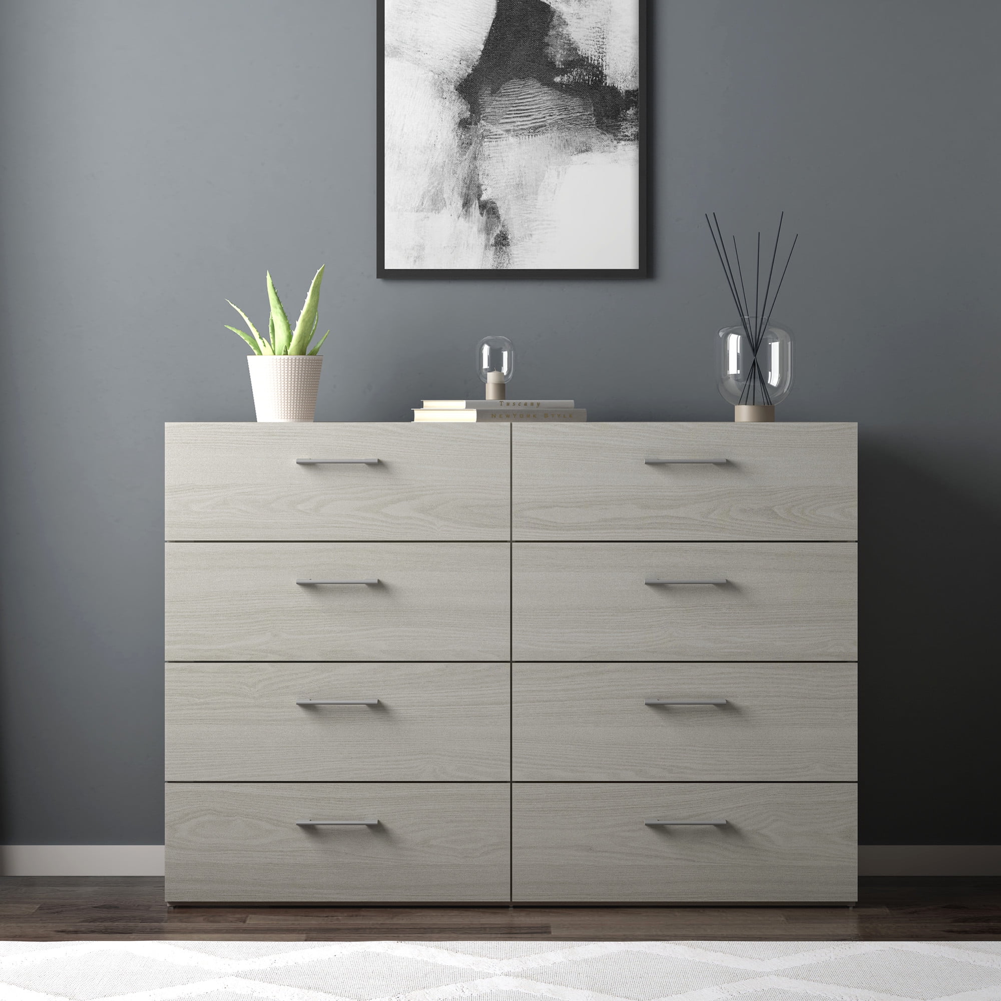 Lundy 8-Drawer Dresser, Light Gray, by Hillsdale Living Essentials