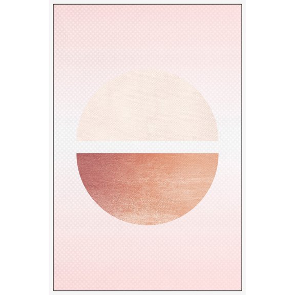 Lune Decroissante Floater Framed Painting Print on Canvas
