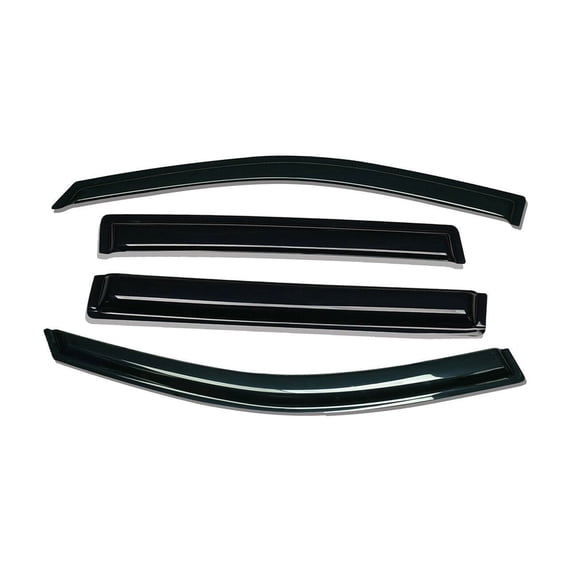 LuneZhenth 4pcs Sun Rain Wind Deflectors Door Window Visors Outside Mount Channel Style Dark Smoke Tint for GMC for Terrain 2010-2017