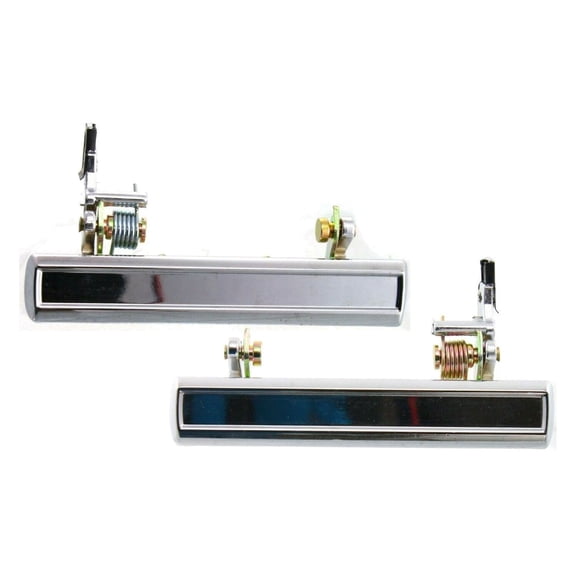 LuneZhenth Car Door Handle Exterior Front Left Right 2pcs Chrome Without Key Hole for Pontiac, for Olds, for Chevy, for Buick GM1311110 20099253