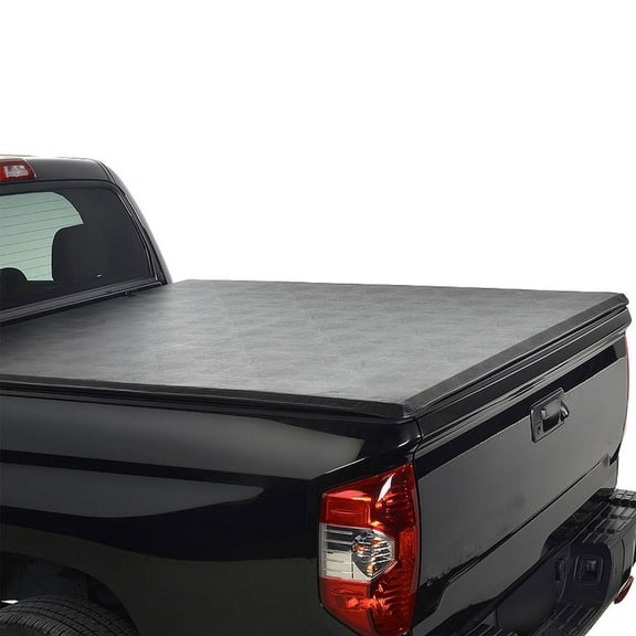 LuneZhenth Soft Roll Up Truck Tonneau Cover Fits 2014-2018 Chevrolet Silverado 1500/2500 HD/3500 HD For 2014-2018 GMC Sierra 1500/2500 HD/3500 HD  | 6'5" (78") Bed | Vinyl
