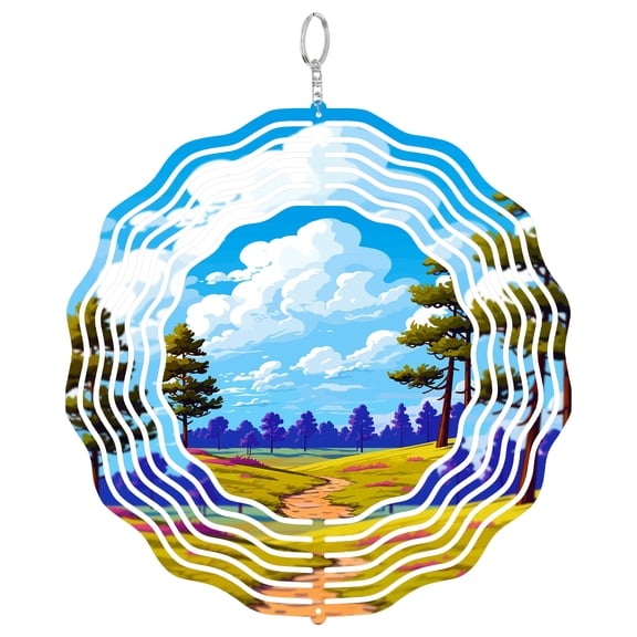 Luneburg Heath Germany 3D Wind Spinner Kinetic Hanging Garden Art