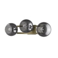 thumbnail image 1 of Lunette 3-Light Aged Brass Sconce, 1 of 5