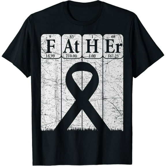 Lung Cancer Awareness Dad Periodic Table Elements T-ShirtMen and women, Black T-shirt, size: Extra large