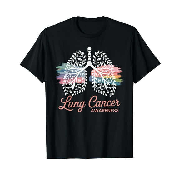 Lung Cancer Awareness Floral T-Shirt