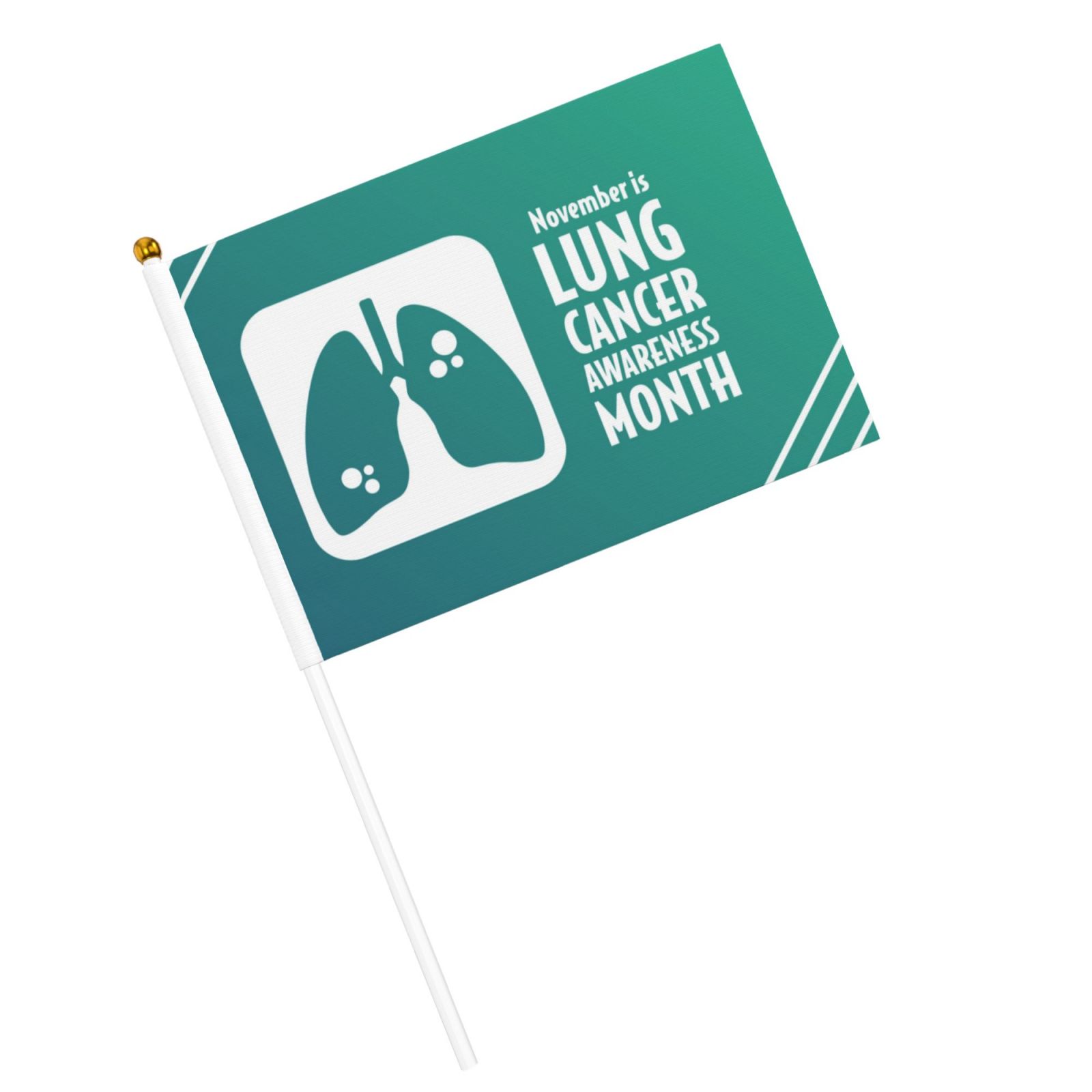 Lung Cancer Awareness Month Mini Hand Held Flags Small Flag Banner
