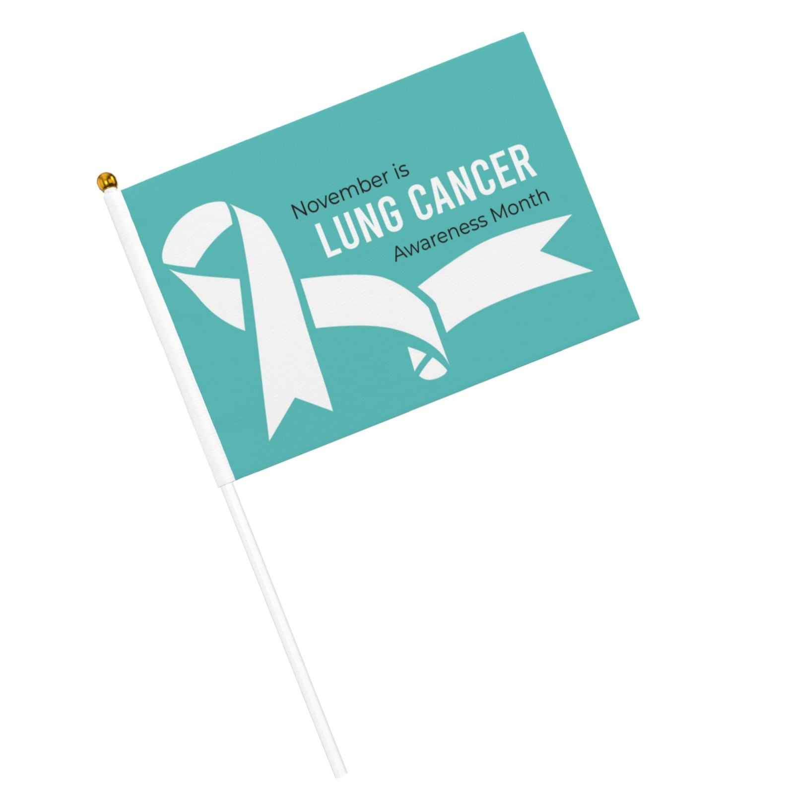 Lung Cancer Awareness Month Mini Hand Held Flags Small Flag Banner