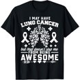 thumbnail image 1 of Lung Cancer Awareness T-ShirtMen and women, Black T-shirt, size: Extra large, 1 of 4