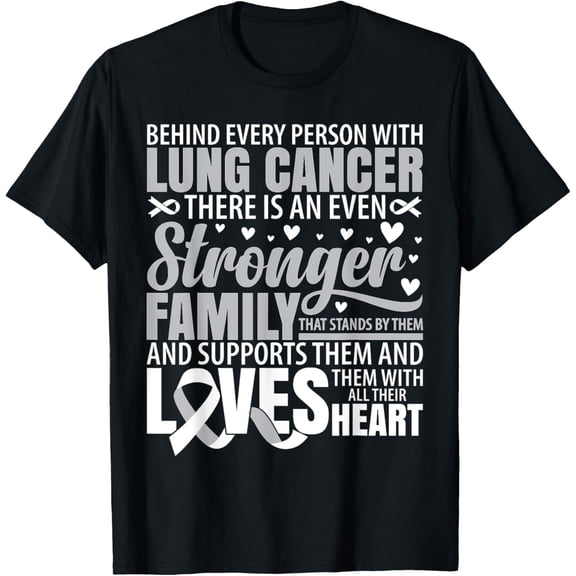 Lung Cancer Awareness T-ShirtMen and women, Black T-shirt, size: Extra large