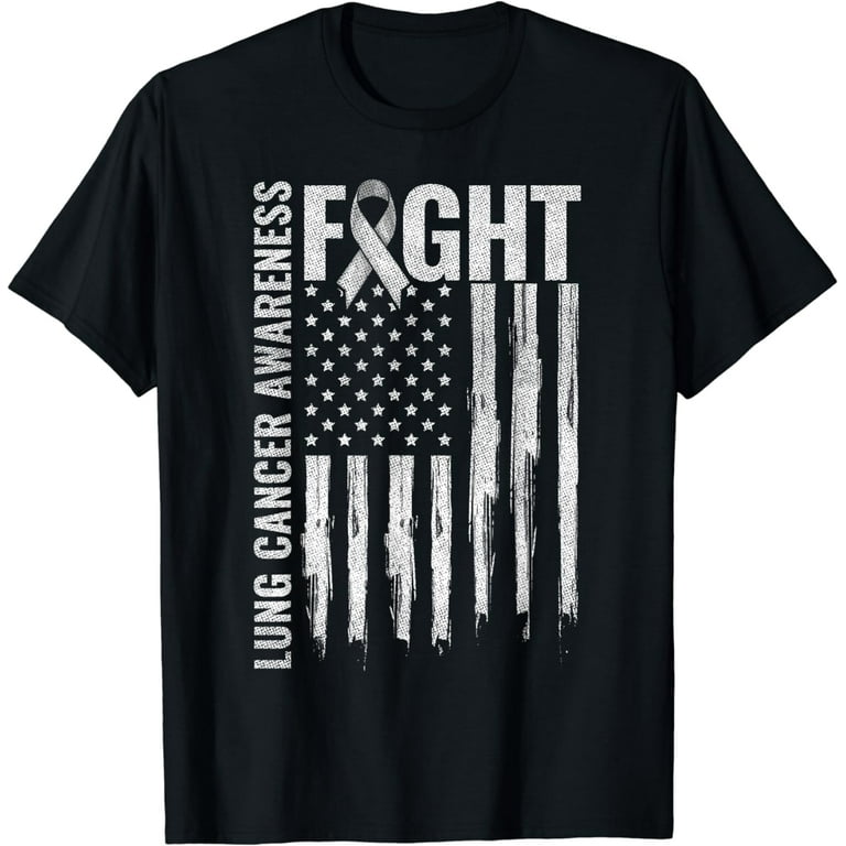 Fck Cancer Tshirt White Ribbon Lung Cancer Awareness Shirt Fck Cancer Tshirt White Ribbon Lung Cancer Awareness Shirt